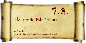 Tárnok Márton névjegykártya